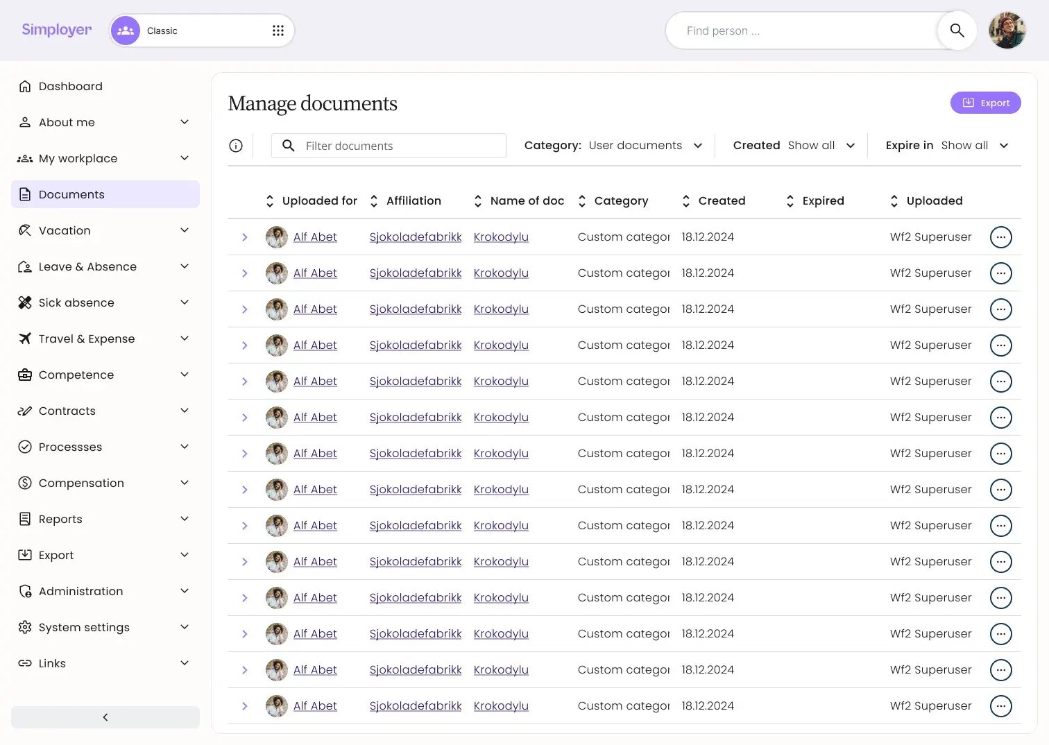 Manage documents