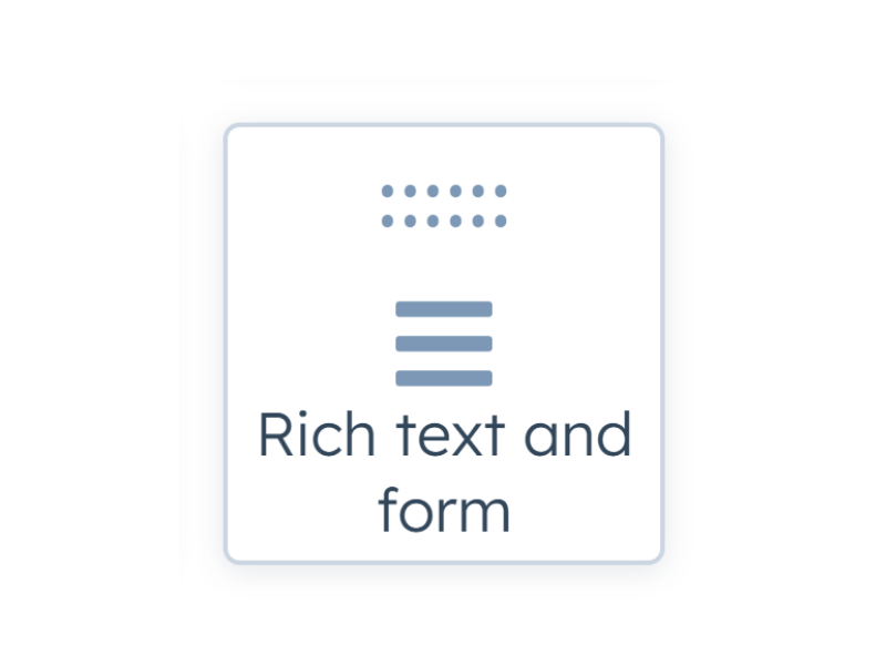 Rich text and form
