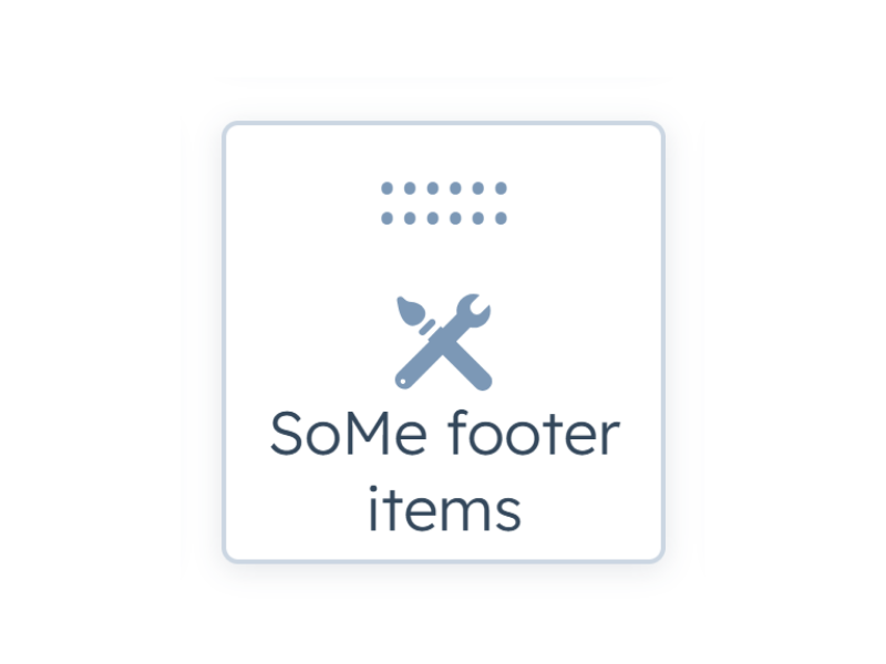 SoMe footer items