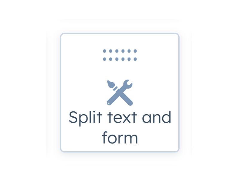 Split text and form