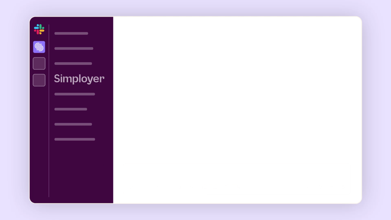 AI Animation of Simployer in Slack