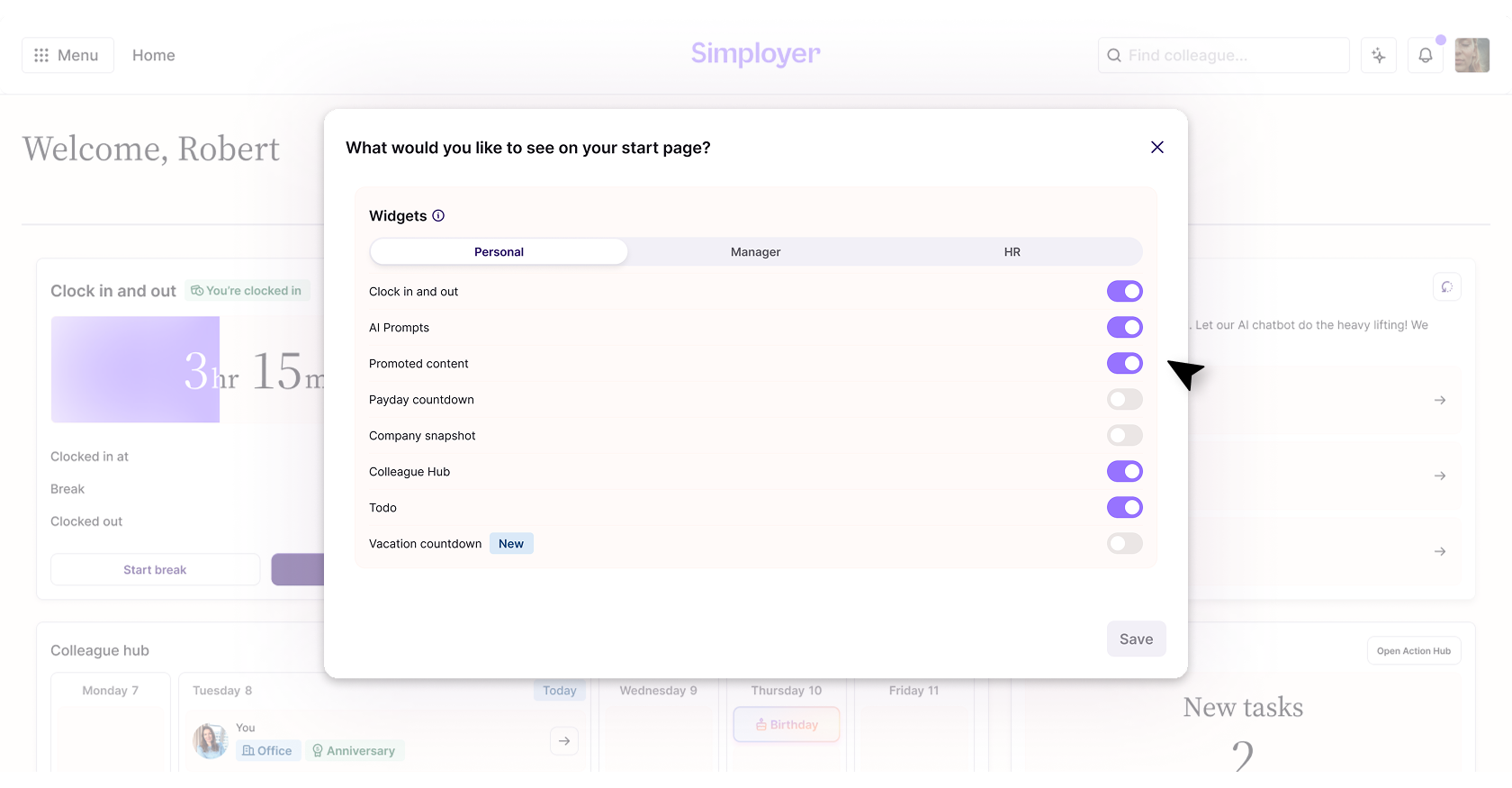 Edit widgets dashboard launch