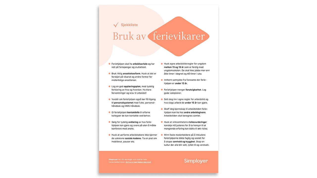 Sjekkliste Ferievikarer_transp