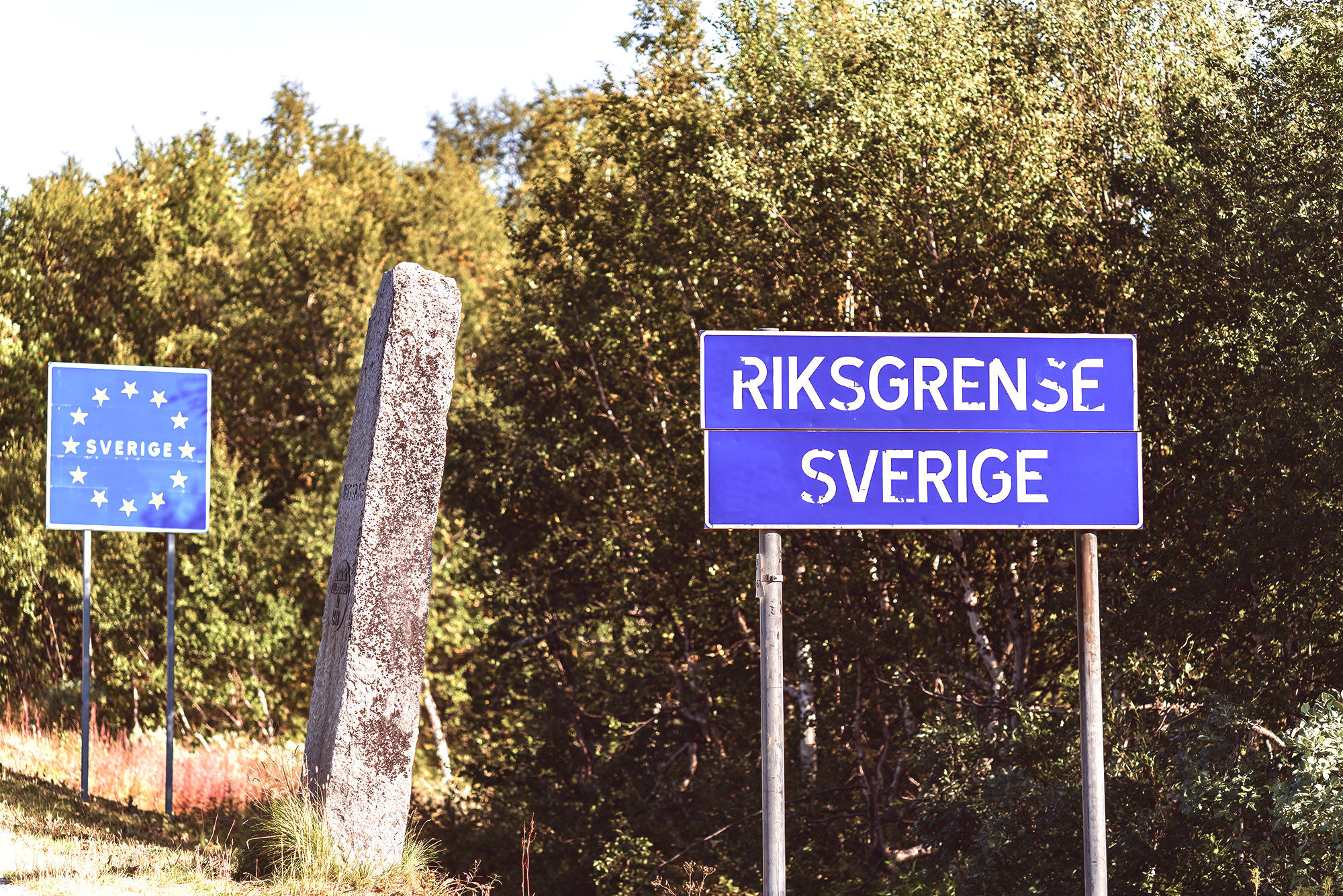Svenskegrensa - skilt inn til Sverige
